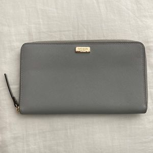 Grey Kate Spade Large Wallet